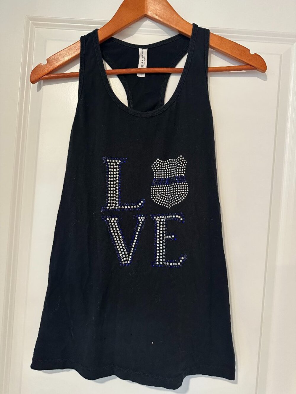 Women's Back the Blue Tank Top Love Police